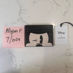 Authentic Coach X Disney Card Holder